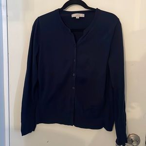 Loft Navy cardigan size large